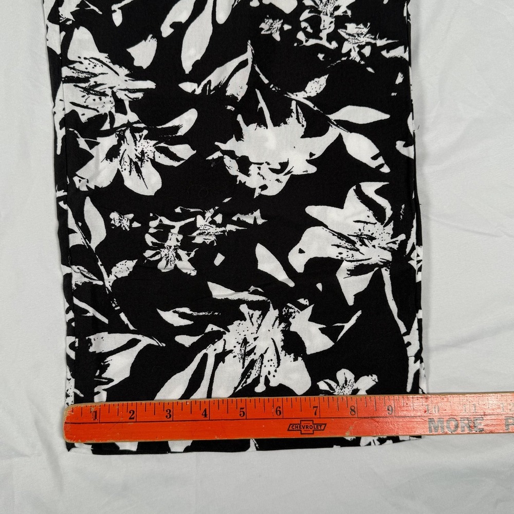 Bohemian Palazzo Pants Medium Flowy Floral Rayon Wide Leg Crop Beach Vacation - Picture 8 of 9